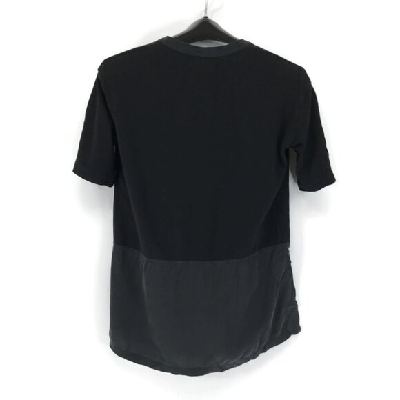 Lacoste Silk Blend Short Sleeve Blouse Women's EU 40 / Medium Black Career - Picture 6 of 11